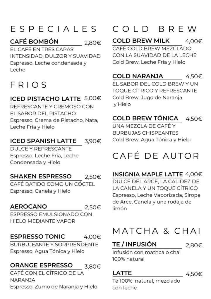 menú café cast 2